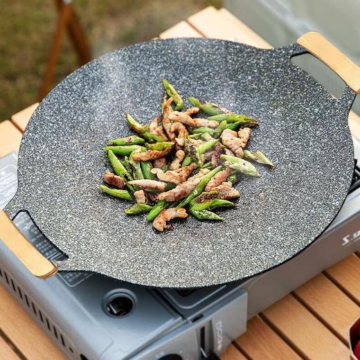 户外野炊！韩式铁板烧烤盘！】户外麦饭石卡式炉烤肉盘烧户外烤肉锅韩式铁板烧电磁炉煎烤盘家用-24XHXP008 商品图4