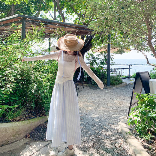 <曾小咸推荐> 【海岸甜心】蓝色格子半裙+上衣 商品图4