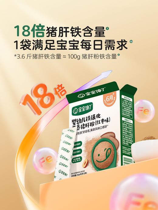 宝宝馋了婴幼儿铁强化营养猪肝粉（红枣味） 商品图1