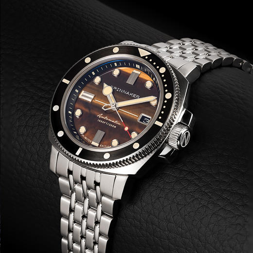 新款SPINNAKER三角帆自动机械潜水手表HULL虎眼青金石限量版5114 商品图3