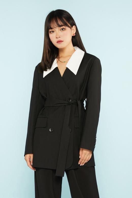 Kai & Kiera 时尚个性黑色西装外套（不含领子） 11258 商品图0