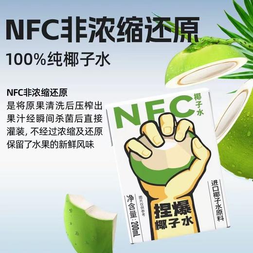 【有机】NFC纯椰子水，1箱（200ml*10盒），新鲜现摘，配料只有椰子水 商品图4
