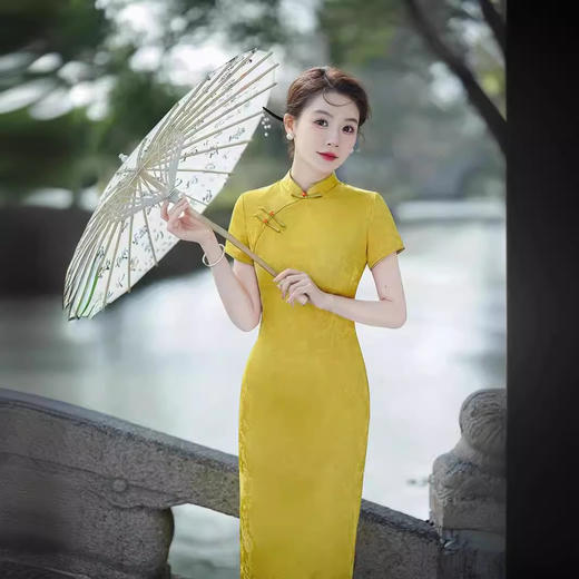 复古日常款，提花气质改良旗袍GSJ-914 商品图2