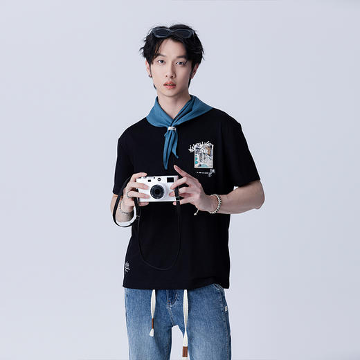 【断码清仓】HX 夏季圆领短袖T恤S102422887101/02/03 商品图0