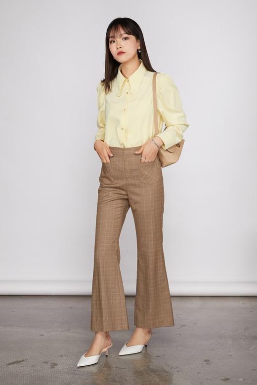 amadella 黄色泡泡袖气质百搭长袖衬衣 11317 商品图2