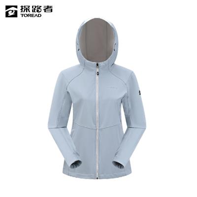 探路者旅行外套2024春夏新款女式连帽软壳外套TAEEAM82008-CJ7X 商品图1