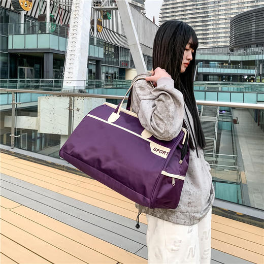 ALBB-短途旅行包女单肩手提大容量时尚韩版旅行袋男外出旅游出差行李包 商品图2
