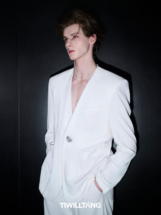 TIWILLTANG启世录“鹭序鸳行”怀梦少年感松弛气质闪光西装套装夏 商品图2