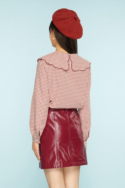 amadella 红色花边领格纹上衣 11334 商品图2