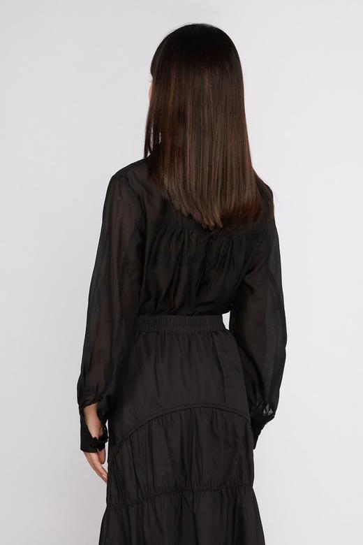 ANSUABEL 微透宽松黑色衬衣 11263 商品图2