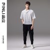 PINLI品立2024夏季新款纯色斜门襟短袖POLO衫潮牌休闲宽松男士T恤B242112080 商品缩略图1