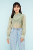 Le Malene 时尚薄荷绿微透减龄上衣 11281 商品缩略图0