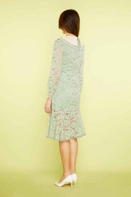 amadella 双层撞色蕾丝领修身连衣裙 11279 商品图2