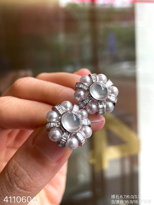 4110604、蛋面耳钉。具体价格微信咨询 商品图1