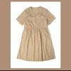 【绒织道】 纯色天丝棉V领连衣裙 S6022  赞 商品缩略图0