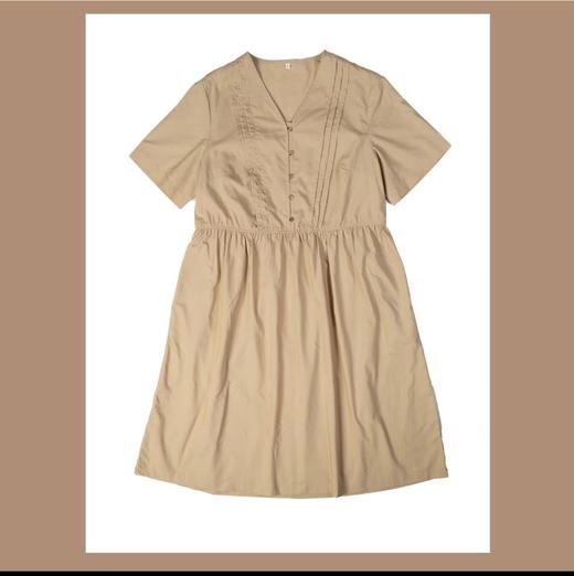【绒织道】 纯色天丝棉V领连衣裙 S6022  赞 商品图0