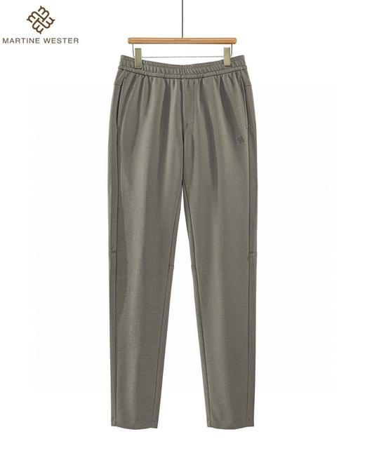 Martine Wester男小米阶梯针织面料松紧腰直筒慢跑裤 11113563 简洁锥腿裤型 商品图2