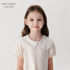 马克珍妮女童花边领泡泡袖条纹短袖T恤 儿童上衣夏装新款240786 商品缩略图3
