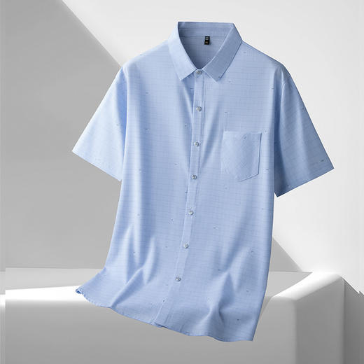 【莫代尔】【新款DDS】大依优型大码男装短袖衬衫加肥加大t恤大号胖子男士上衣夏季半袖休闲商务 商品图1