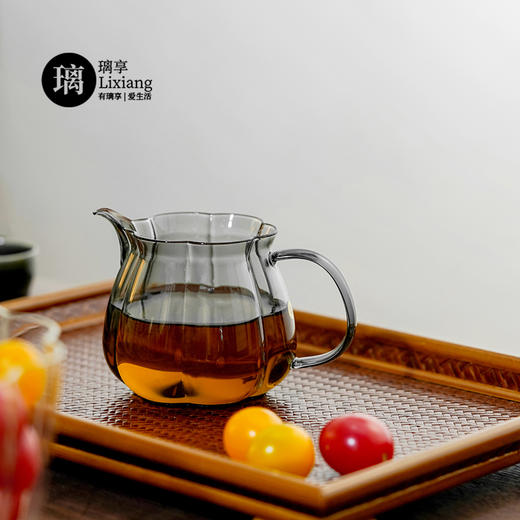 璃享 梅花玻璃公道杯高档茶具新款凤玉茶海单个加厚耐热高级分茶器茶漏 商品图4