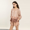 谜底套装女士2024年夏季新款文艺风刺绣宽松上衣+短裤242MTZ0650 商品缩略图3