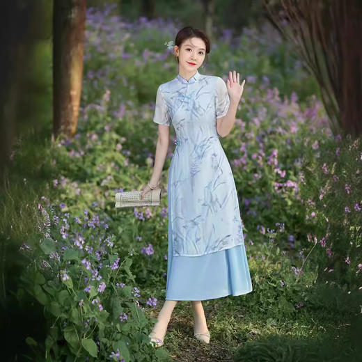 水墨文艺新中式，奥戴日常改良旗袍GSJ-905 商品图0