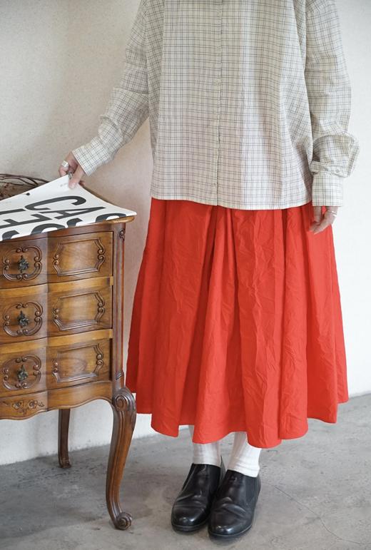 apuntob褶皱肌理棉半裙 商品图6