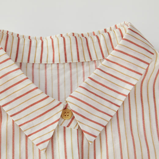 谜底宽松衬衫七分袖女2024年夏新款复古文艺风亲肤衬衣242MC0658 商品图3