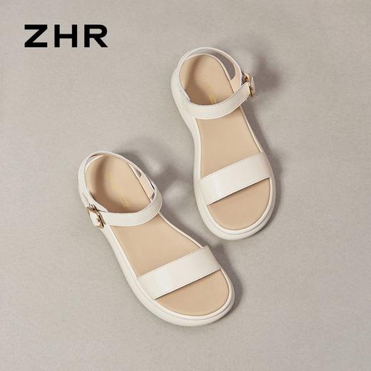 ZHR则则厚底运动凉鞋女2024年新款夏季百搭耐磨软底沙滩罗马鞋 商品图7