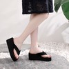 【潮流百搭，轻便舒适不磨脚】韩版人字拖女拖鞋女凉拖，夏季时尚沙滩外穿高跟厚底，松糕跟舒适轻盈防滑不磨脚-lm！ 商品缩略图1