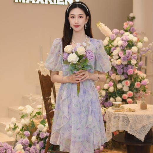蝴蝶仙紫系列3.0MAXRIENY森系精灵连衣裙印花公主裙(货号:MS85DR060) 商品图1