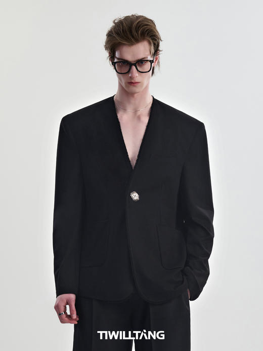 TIWILLTANG启世录“鹭序鸳行”怀梦少年感松弛气质闪光西装套装夏 商品图1