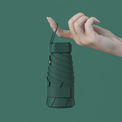 【防晒神器，黑胶小巧便携】防紫外线UPF50+，六折环扣扁伞。环扣折叠遮阳伞包包伞，小巧机智，包包随手带！40°C晒不黑，多波段防晒，抗风雨。享受阳光，拒绝晒伤！ 商品图12