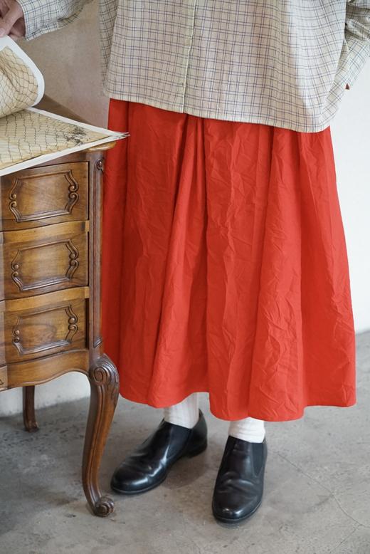 apuntob褶皱肌理棉半裙 商品图3