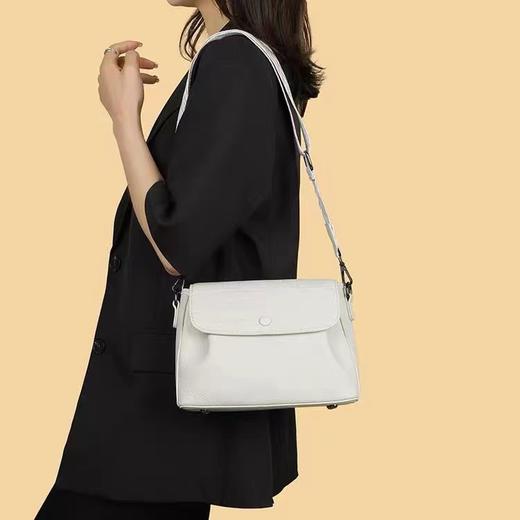 木林森  320195真皮女士斜挎包宽带单肩包-喜出 3天发 商品图1