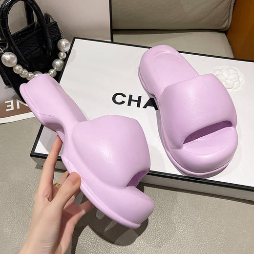 【柔软轻盈舒适，止滑不磨脚！】2024新款eva拖鞋女夏季外穿，ins潮时尚厚底踩屎感高跟凉拖鞋，时尚个性简约百搭-lm！ 商品图13