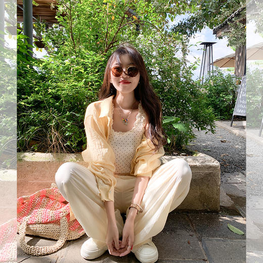 <曾小咸推荐> 【氧气女友】背心+裤子+软糯防晒衬衫 商品图0