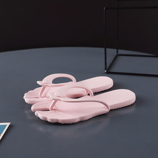 超值2双【柔软舒适 ，久穿无味！】便携可折叠拖鞋，出差旅行女酒店洗澡防滑拖鞋，沙滩人字拖男携带方便，不占空间！-QQ 商品图7