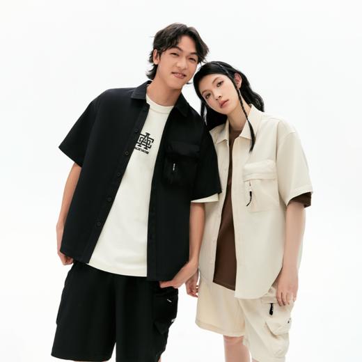 【黄子韬同款】YKYB黄子韬工装短袖衬衫中性2025夏季新款小众别致外套潮牌衬衣女 商品图2