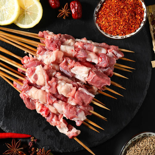 【羊肉串】天莱香羊串半成品腌制牛肉户外烧烤10串/盒/300g 商品图1