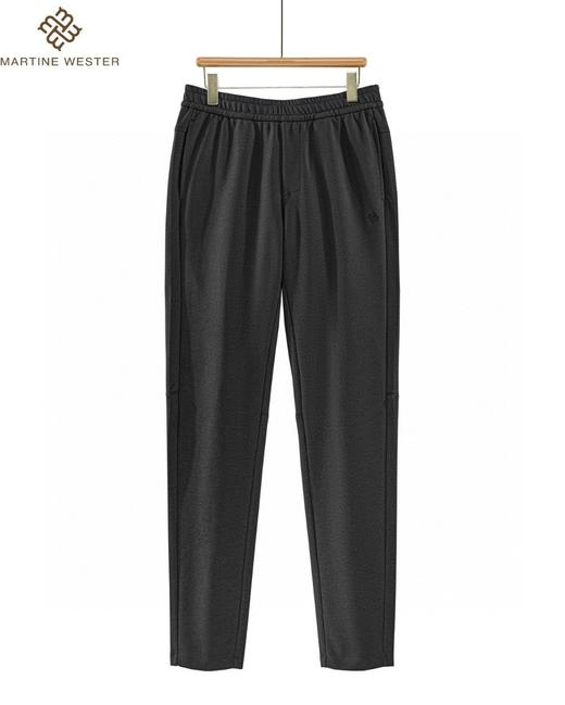 Martine Wester男小米阶梯针织面料松紧腰直筒慢跑裤 11113563 简洁锥腿裤型 商品图3