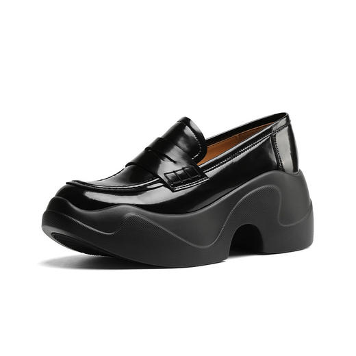 OLD-930厚底小皮鞋秋季新款黑色学院英伦风jk鞋子女系带休闲单鞋 商品图4