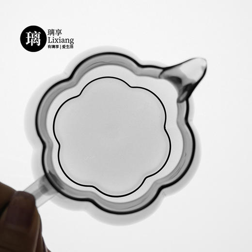 璃享 梅花玻璃公道杯高档茶具新款凤玉茶海单个加厚耐热高级分茶器茶漏 商品图2