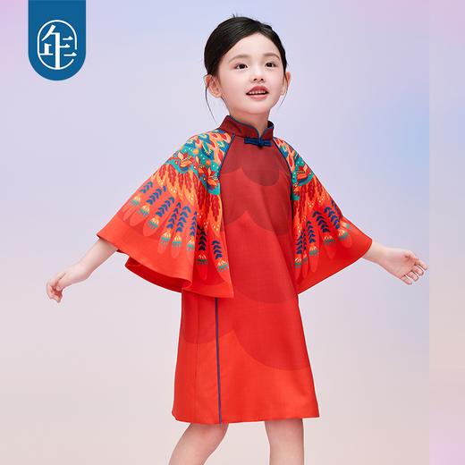 【霞光初上】年衣女孩裙子旗袍连衣裙古风新款中国风公主裙G红色1 商品图1