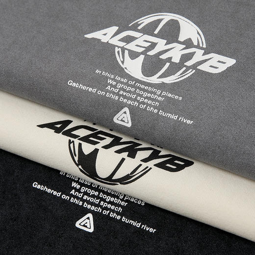 YKYB黄子韬美式复古印花短袖高街中性2025夏季新款水洗做旧t恤女 商品图2