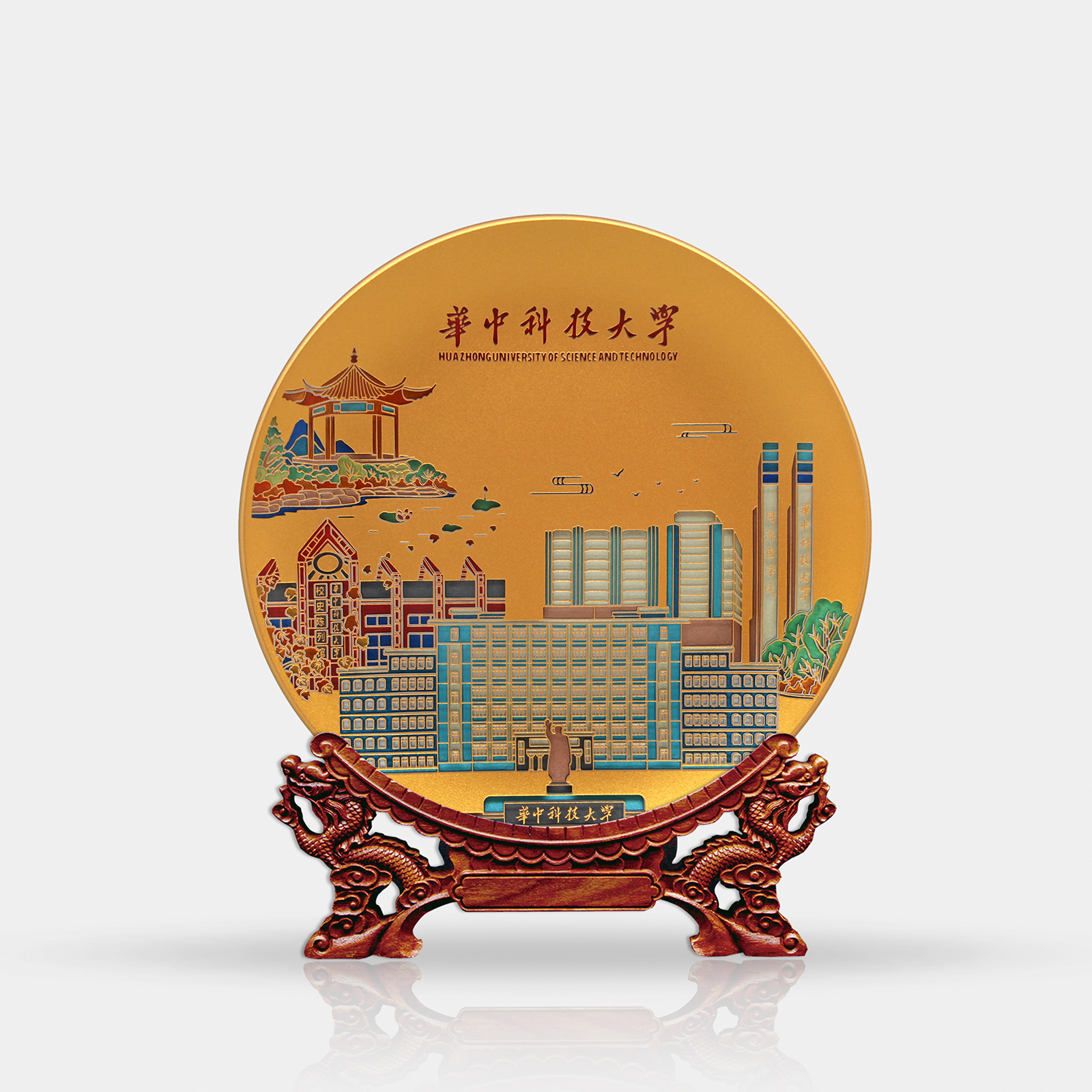 华中大雕刻玻璃盘