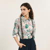 谜底碎花衬衫七分袖女2024夏季新款复古文艺风宽松衬衣242MC0581 商品缩略图1