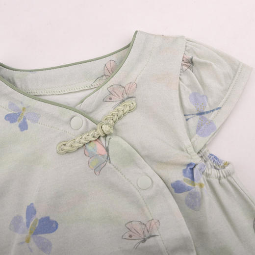 棉果果夏季新品纯棉女童国风连体衣M222720424203 商品图2