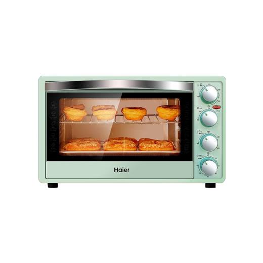 海尔（haier） 海尔多功能家用35升大容量烘焙电烤箱上下独立控温电烤箱 草绿色K-35M4E 商品图0