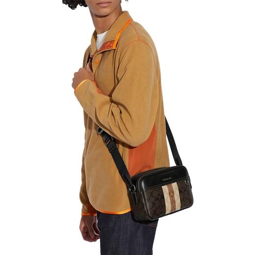 【专柜版】 GRAHAM 系列 男士斜挎包相机包盒子包 C9965 褐色 商品图2